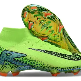 Nike Mercurial Superfly नियोन लाइम ग्रीन स्पेकल्ड फर्म ग्राउंड फुटबॉल जूते