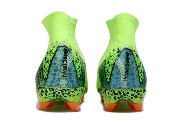 Nike Mercurial Superfly أخضر ليم نيون متشابك أحذية كرة قدم للأرض الصلبة 4
