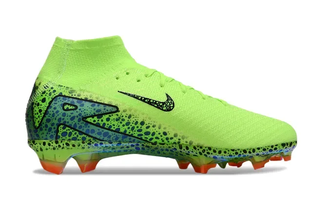 Nike Mercurial Superfly أخضر ليم نيون متشابك أحذية كرة قدم للأرض الصلبة 7