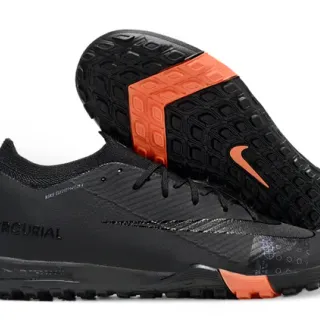 Nike Mercurial Turf Black Orange Turf Soccer Shoes