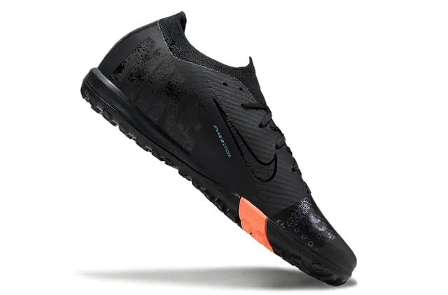 Nike Mercurial Turf Preto Laranja Turf Sapatos de futebol 2