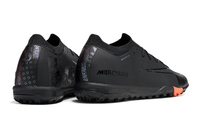 Nike Mercurial Turf Preto Laranja Turf Sapatos de futebol 5