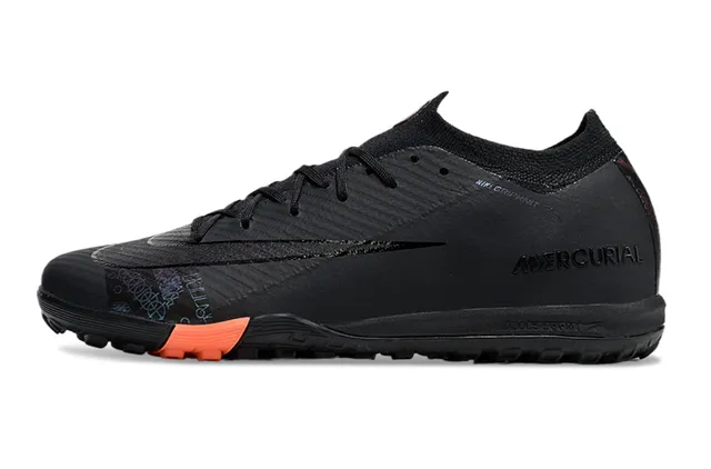 Nike Mercurial Turf Preto Laranja Turf Sapatos de futebol 7