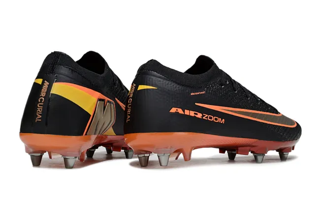 Nike Mercurial Vapor Air Zoom Black Orange Firm-Ground Sapatos de futebol 5