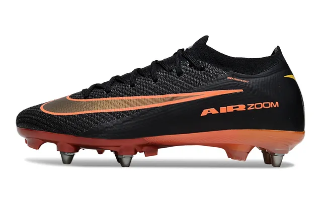 Nike Mercurial Vapor Air Zoom Black Orange Firm-Ground Sapatos de futebol 7