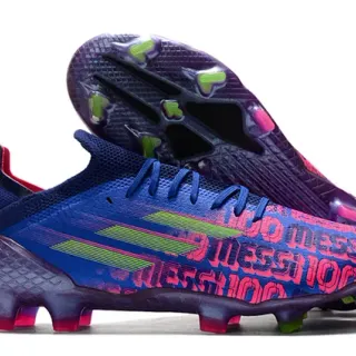 Nike Mercurial Vapor Messi 100 Bleu Violet Néon Chaussures de Football Firm-Ground