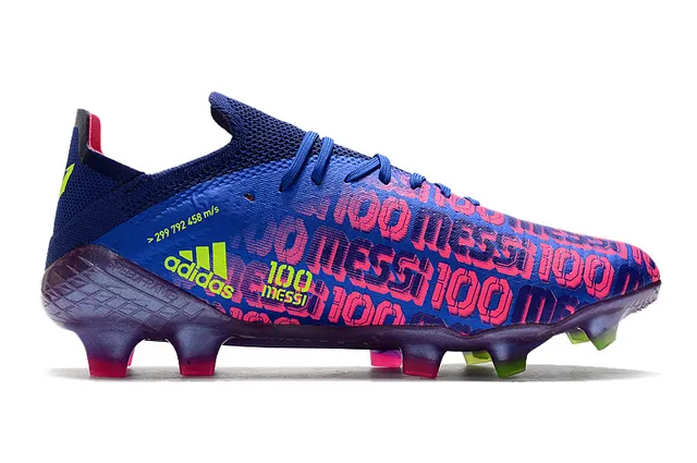 نيكي Mercurial Vapor Messi 100 أزرق بنفسج نيون أحذية كرة القدم للأرض الصلبة 7