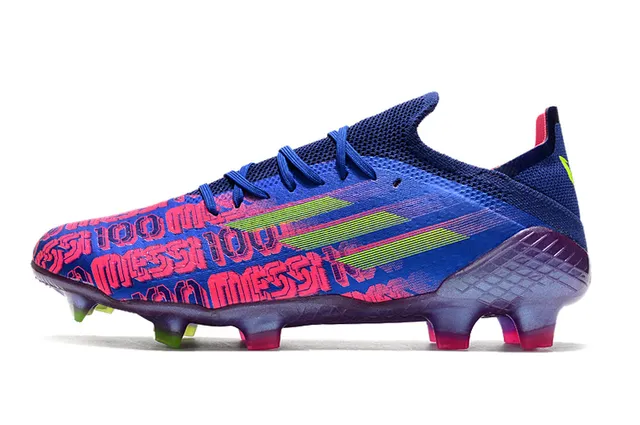 نيكي Mercurial Vapor Messi 100 أزرق بنفسج نيون أحذية كرة القدم للأرض الصلبة 8