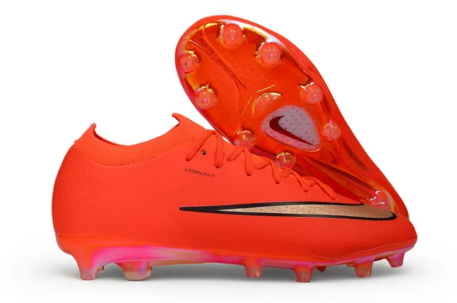 Nike Mercurial Vapor Orange Gold Upper Knit Low-Cut Overlay Swoosh Métallique Firm-Ground Chaussures de Football 2