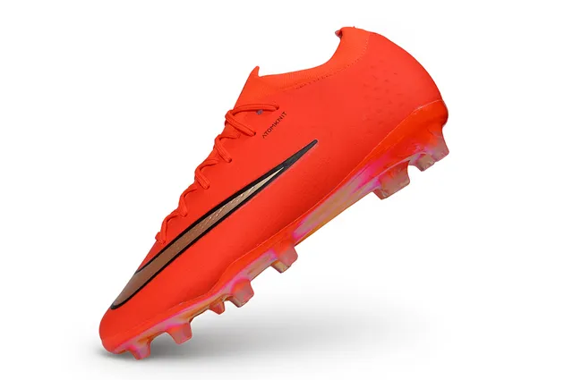 Nike Mercurial Vapor Orange Gold Upper Knit Low-Cut Overlay Swoosh Métallique Firm-Ground Chaussures de Football 3
