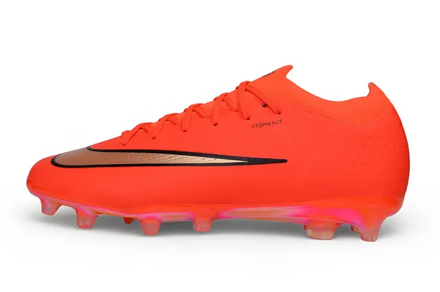 Nike Mercurial Vapor Orange Gold Upper Knit Low-Cut Overlay Swoosh Métallique Firm-Ground Chaussures de Football 4