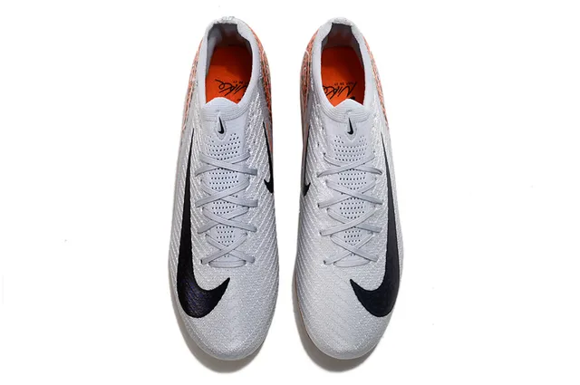 Nike Mercurial Vapor सफेद नारंगी जकड़ ऊपरी धब्बेदार ग्राफिक ओवरले Firm-Ground Soccer Shoes 2