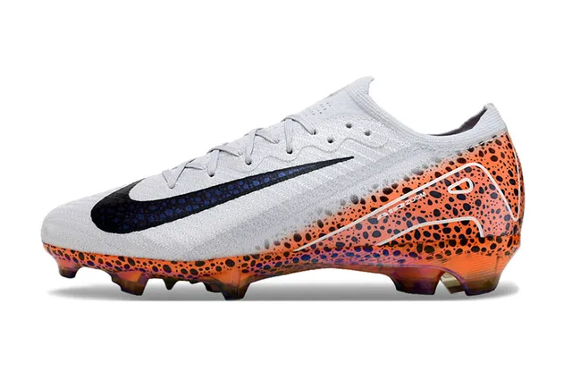 Nike Mercurial Vapor सफेद नारंगी जकड़ ऊपरी धब्बेदार ग्राफिक ओवरले Firm-Ground Soccer Shoes 8