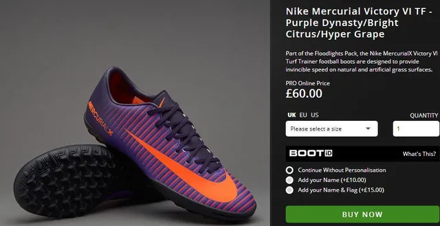 Nike Mercurial X Yellow Red Low-Cut Synthetic Upper Ribbed Textured Forefoot Turf Soccer Shoes 7