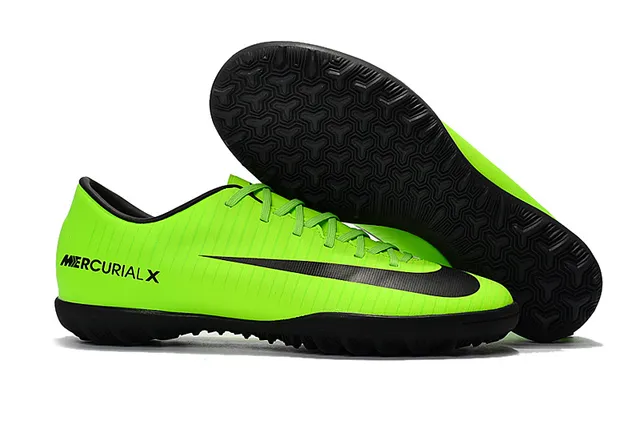 Nike Mercurial X Yellow Red Low-Cut Synthetic Upper Ribbed Textured Forefoot Turf Soccer Shoes 8