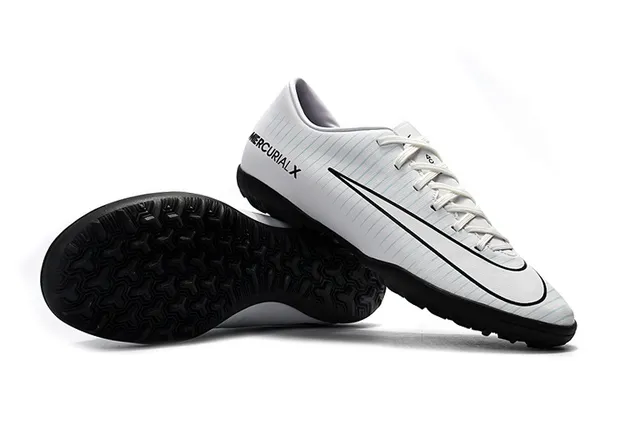 Nike Mercurial X Yellow Red Low-Cut Synthetic Upper Ribbed Textured Forefoot Turf Soccer Shoes 9