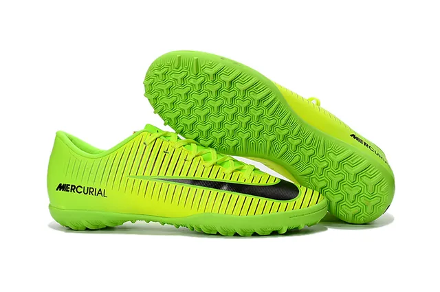 Nike Mercurial X Yellow Red Low-Cut Synthetic Upper Ribbed Textured Forefoot Turf Soccer Shoes 10