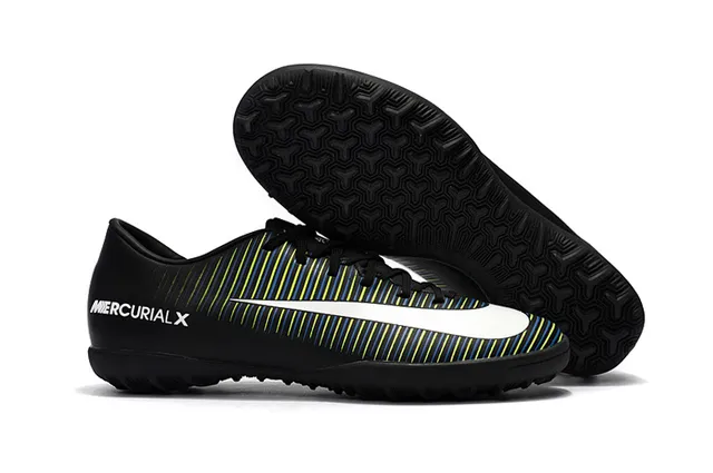 Nike Mercurial X Yellow Red Low-Cut Synthetic Upper Ribbed Textured Forefoot Turf Soccer Shoes 11