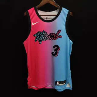 Nike Miami Heat City Edition Gradient Pink Blue Jersey