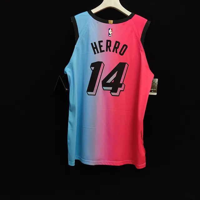 Nike Miami Heat City Edition Camiseta com Gradiente Rosa a Azul 4