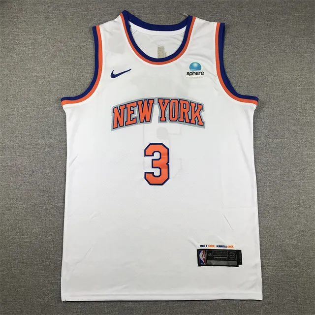 Nike New York Knicks Association Edition सफेद जर्सी 3