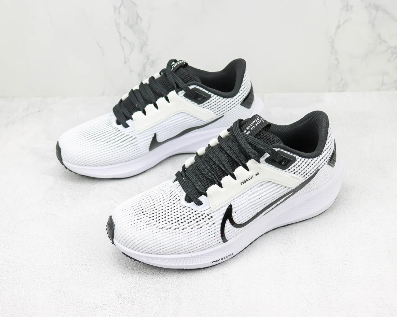 Nike Pegasus 40 White Black Running Shoes 4