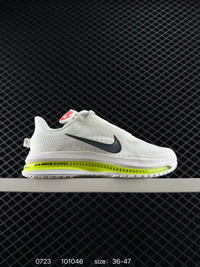 Nike Pegasus Premium White Green Knit Upper Visible Air Zoom Unit Running Shoes 6