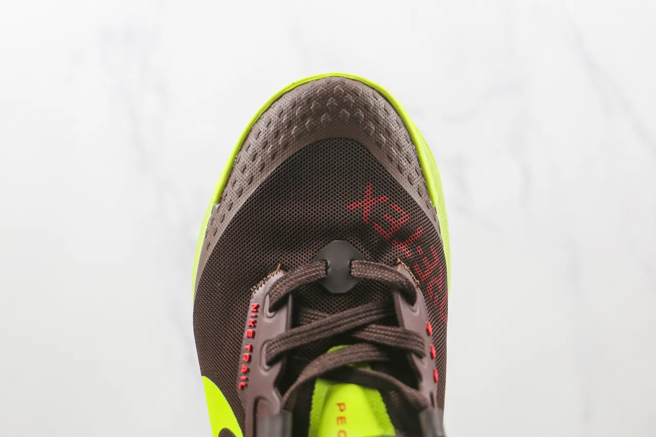 Nike Pegasus Trail 4 GORE-TEX Zapatillas de correr Marrón y Amarillo Neón 6