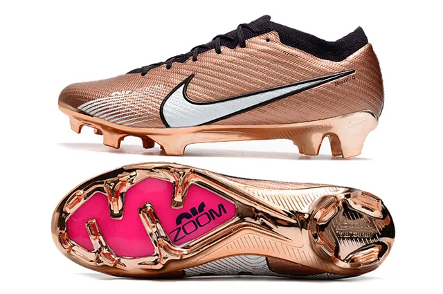 Nike Phantom GT ذهبي وردي معدني نحاسي العلوي غير المتوازي للرباط أرض صلبة أحذية كرة القدم 2