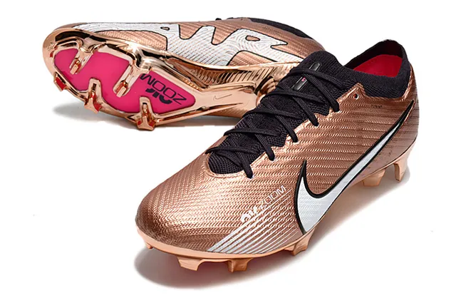 Nike Phantom GT ذهبي وردي معدني نحاسي العلوي غير المتوازي للرباط أرض صلبة أحذية كرة القدم 6