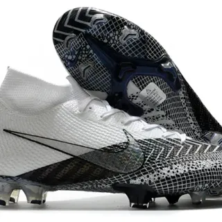 Nike Phantom GT White Black Navy Firm-Ground Soccer Shoes