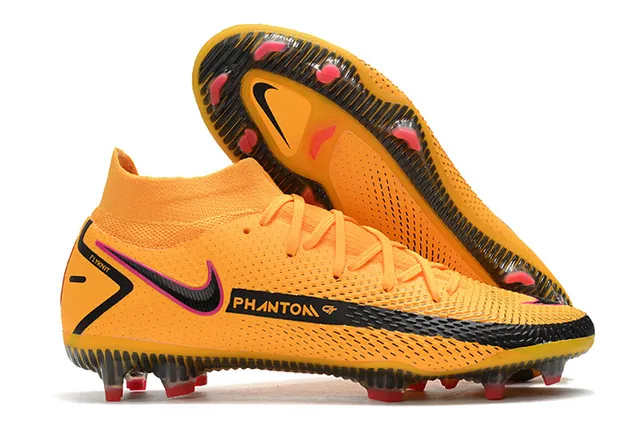 Nike Phantom GT White Blue Gold Firm-Ground Soccer Shoes 5