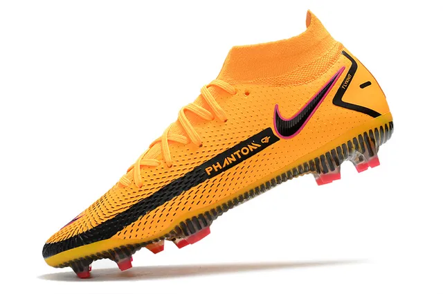 Nike Phantom GT White Blue Gold Firm-Ground Soccer Shoes 8