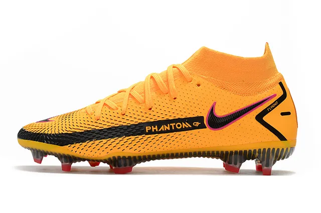 Nike Phantom GT White Blue Gold Firm-Ground Soccer Shoes 9