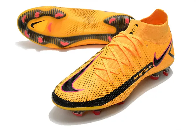 Nike Phantom GT White Blue Gold Firm-Ground Soccer Shoes 10