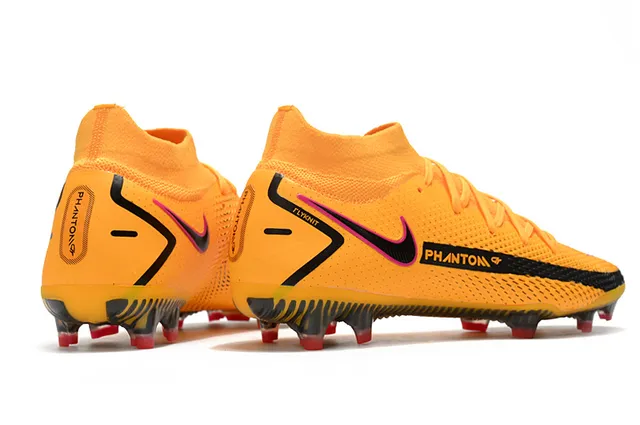 Nike Phantom GT White Blue Gold Firm-Ground Soccer Shoes 11