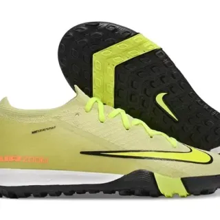 Nike Phantom GT amarelo preto tricô superior colar baixo corte grama sapatos de futebol