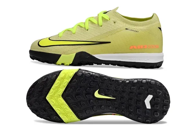 Nike Phantom GT Yellow Black Knit Upper Low-Cut Collar Turf Soccer Shoes 7