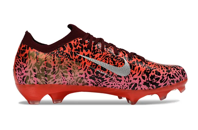 Nike Zapatos de fútbol rosa y negro de corte bajo con cuello de ajuste dinámico impresión abstracta salpicada superficie firme 5