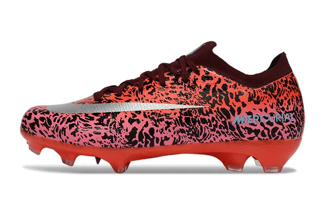 Nike Zapatos de fútbol rosa y negro de corte bajo con cuello de ajuste dinámico impresión abstracta salpicada superficie firme 6