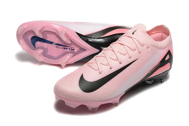 Nike Rose Noir Low-Cut Knit Upper Asymétrique Lacets Firm-Ground Chaussures de Football 7