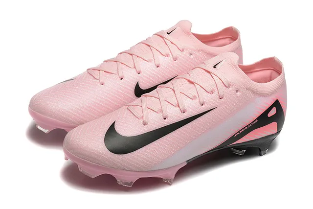 Nike Rose Noir Low-Cut Knit Upper Asymétrique Lacets Firm-Ground Chaussures de Football 8