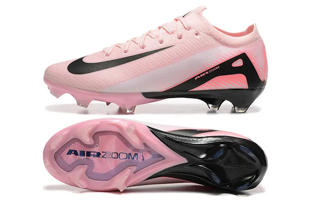 Nike Rose Noir Low-Cut Knit Upper Asymétrique Lacets Firm-Ground Chaussures de Football 9