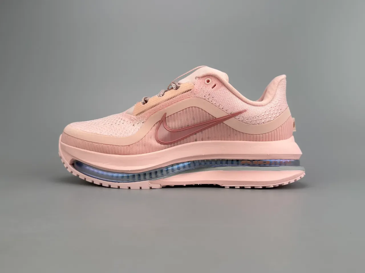 Nike Pink Gray Engineered Mesh Upper Visible Air Zoom Unit Running Shoes 11