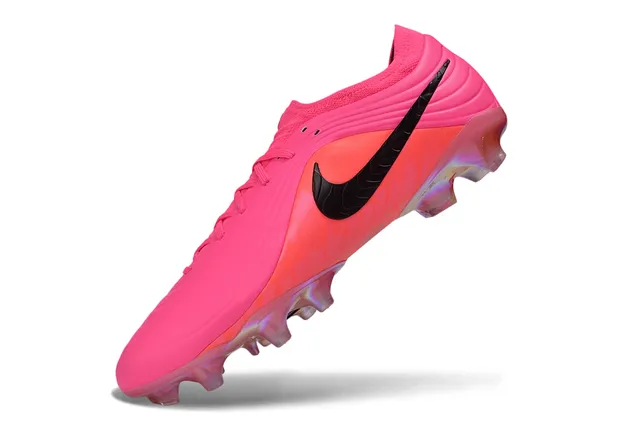 Nike গোলাপি নারঙ্গি লো-কাট সিন্থেটিক উপরের অংশ রিবড টেক্সচার ফার্ম-গ্রাউন্ড ফুটবল জুতা 12