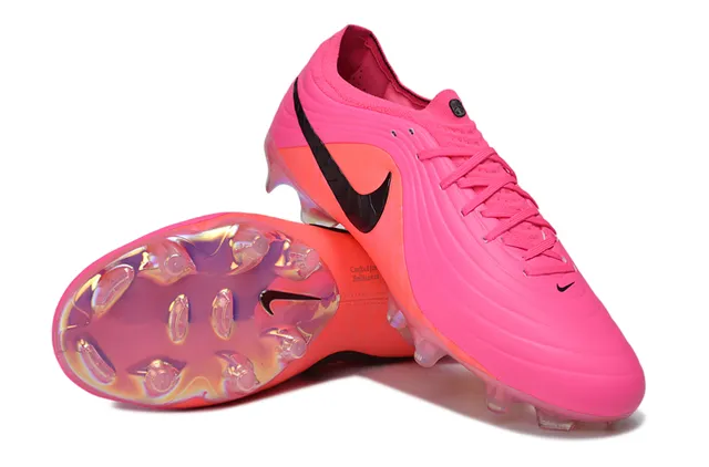Nike গোলাপি নারঙ্গি লো-কাট সিন্থেটিক উপরের অংশ রিবড টেক্সচার ফার্ম-গ্রাউন্ড ফুটবল জুতা 13