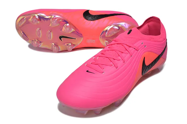 Nike গোলাপি নারঙ্গি লো-কাট সিন্থেটিক উপরের অংশ রিবড টেক্সচার ফার্ম-গ্রাউন্ড ফুটবল জুতা 14