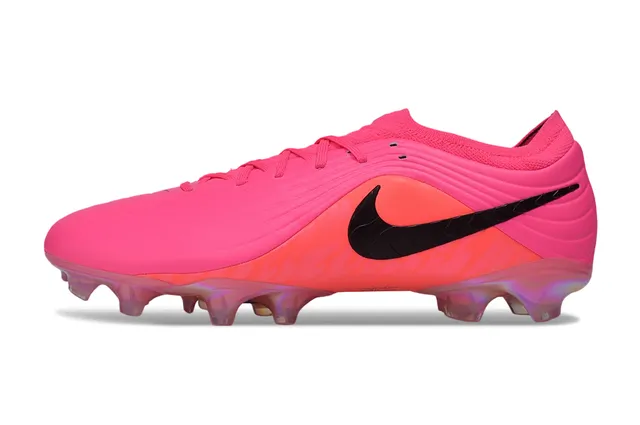 Nike গোলাপি নারঙ্গি লো-কাট সিন্থেটিক উপরের অংশ রিবড টেক্সচার ফার্ম-গ্রাউন্ড ফুটবল জুতা 17