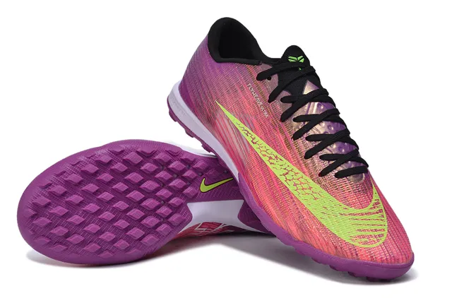 Nike Morado Rosa Flyknit Upper Iridescente Gradient Turf Zapatillas de Fútbol 3