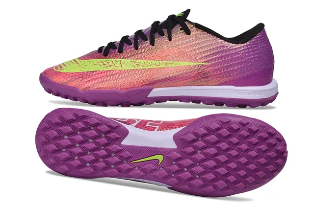 Nike Morado Rosa Flyknit Upper Iridescente Gradient Turf Zapatillas de Fútbol 6